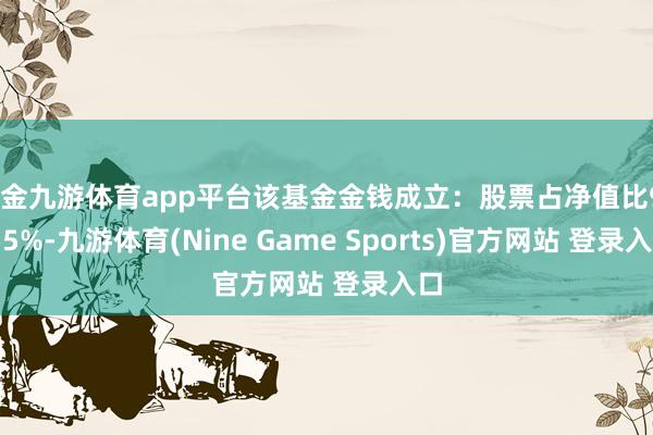 现金九游体育app平台该基金金钱成立：股票占净值比96.55%-九游体育(Nine Game Sports)官方网站 登录入口