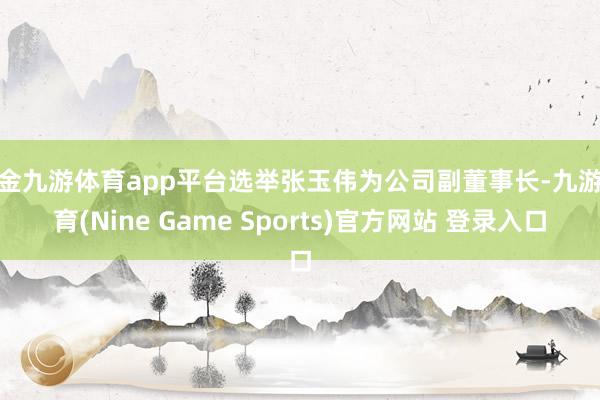 现金九游体育app平台选举张玉伟为公司副董事长-九游体育(Nine Game Sports)官方网站 登录入口
